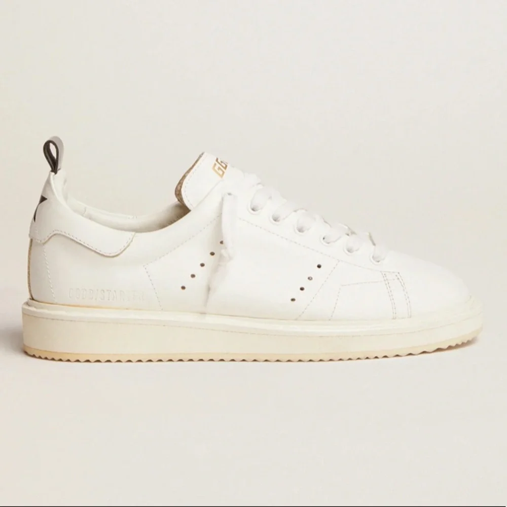 golden goose starter sneakers in all white leather - Picture 4 of 16